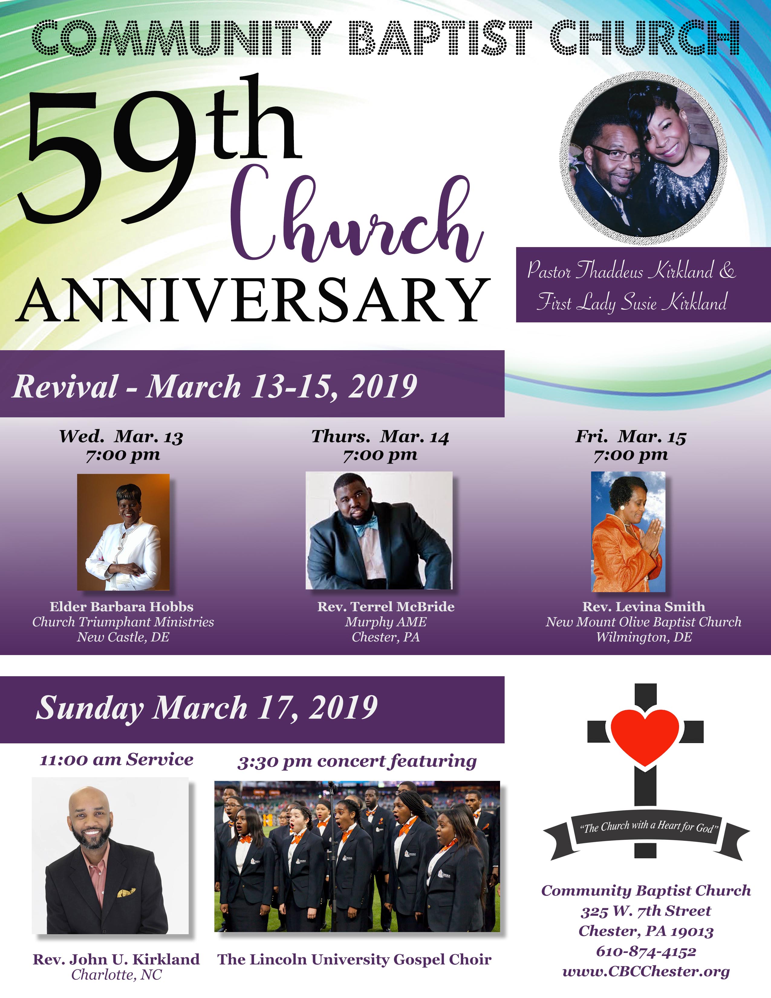 CBC 59th Church Anniversary